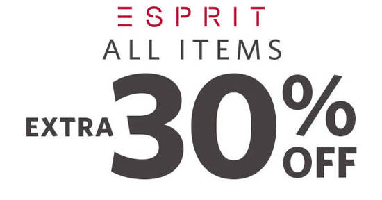 Featured image for Esprit: 30% OFF regular-priced & sale items online promo! Ends 20 Feb 2019