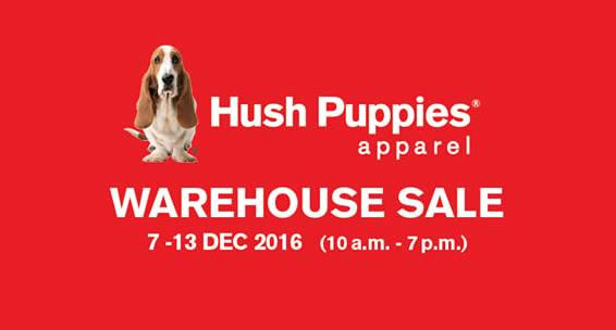 Featured image for Hush Puppies Apparel warehouse sale at Puchong from 7 - 13 Dec 2016