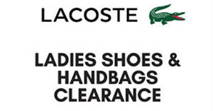 Featured image for (EXPIRED) Lacoste ladies shoes & handbags clearance at The Gardens from 9 – 22 Dec 2016