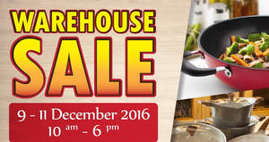 Featured image for (EXPIRED) Oasis Swiss warehouse sale offers up to 80% off household products at Puchong from 9 – 11 Dec 2016