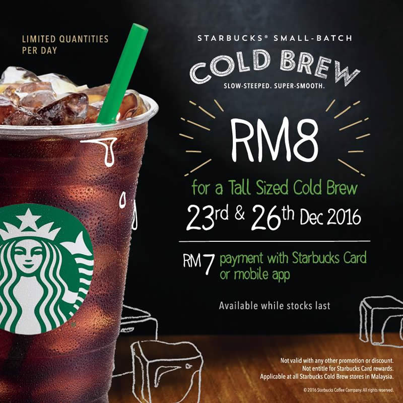 Starbucks RM8 delicious cold brew on 26 Dec 2016