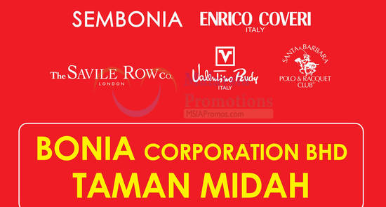 Featured image for Bonia Corporation branded warehouse sale offers up to 70% off at KL from 18 - 22 Jan 2017