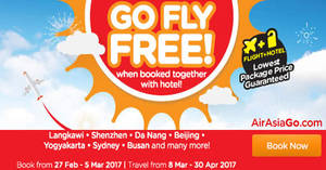 Featured image for Book a hotel & get your flights for FREE with Air Asia Go’s latest promo. Book from 27 Feb – 5 Mar 2017