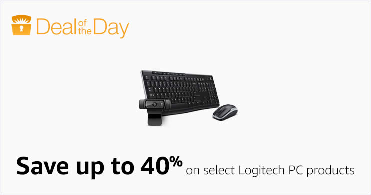 Featured image for Save up to 40% off selected Logitech products for 24hr only from 2 - 3 Feb 2017