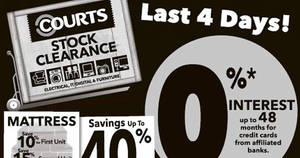 Featured image for Courts continues its Stock Clearance for four more days from 25 Feb 2017
