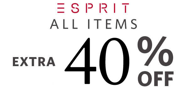 Featured image for Esprit: FLASH sale - 40% OFF everything at online store! From 24 - 25 Apr 2018