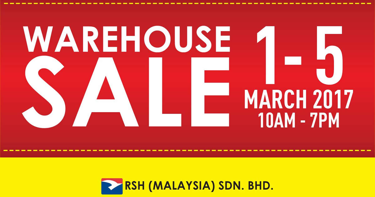 Featured image for Royal Sporting House: Warehouse Sale - Prices start fr RM5 at Subang Jaya from 1 - 5 Mar 2017