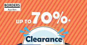 Featured image for BORDERS clearance sale offers up to 70% off at Tropicana City Mall from 30 Mar – 9 Apr 2017