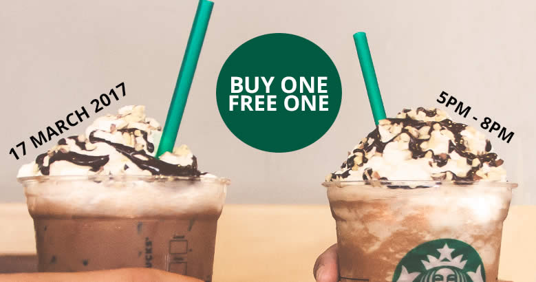 Featured image for Starbucks offers buy-one-free-one on Nutty Peppermint Mocha / Chocolate beverages on 17 Mar 2017