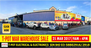 Featured image for T-Pot warehouse sale at Shah Alam on 25 Mar 2017