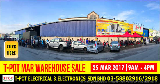 TPot warehouse sale 20 Mar 2017 TPot warehouse sale 20 Mar 2017