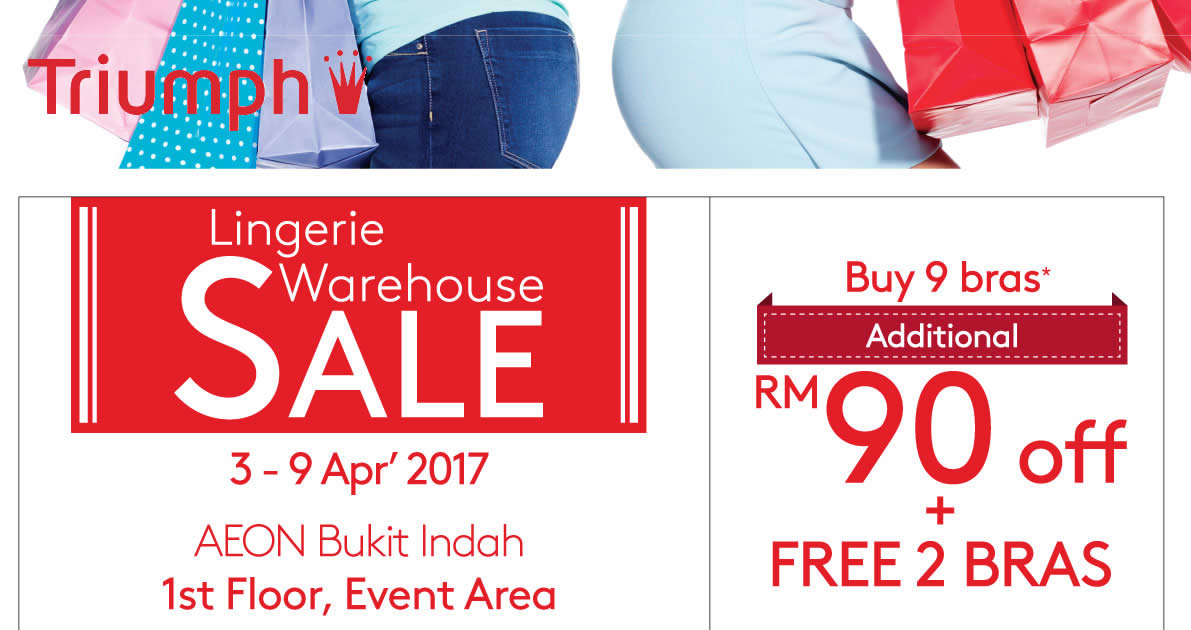 Featured image for Triumph Lingerie Warehouse Sale at AEON Bukit Indah from 3 - 9 Apr 2017