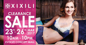 Featured image for XIXILI clearance sale at Evolve Concept Mall from 23 – 26 Mar 2017