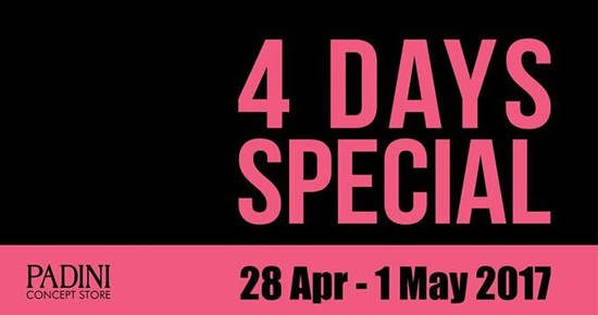 Featured image for Padini storewide special sale is back! Happening for 4-days only from 28 Apr - 1 May 2017