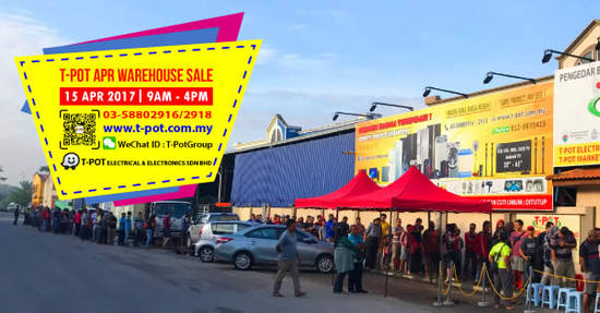 TPot warehouse sale 10 Apr 2017 TPot warehouse sale 10 Apr 2017