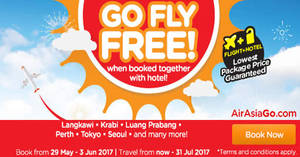 Featured image for Air Asia Go: Fly FREE when booked together with hotel! Book from 29 May – 3 Jun 2017