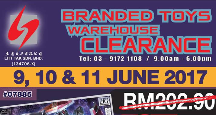Featured image for Litt Tak branded toys warehouse clearance at Kuala Lumpur from 9 - 11 Jun 2017