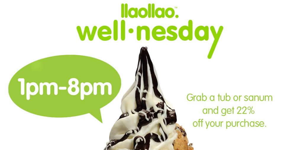 Featured image for llaollao: 22% off medium & large tubs & Sanums on 14 Jun 2017