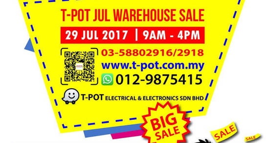TPot warehouse sale 24 Jul 2017 TPot warehouse sale 24 Jul 2017