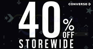 Featured image for (EXPIRED) Converse 40% off STOREWIDE at participating outlets! From 30 Aug – 1 Sep 2017