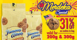Featured image for Famous Amos: 31% off 200g & 300g cookies-in-bag! From 25 – 31 Aug 2017