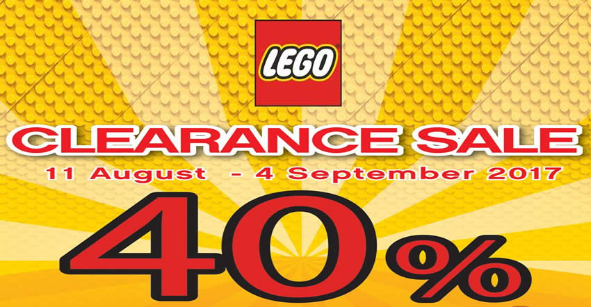 Featured image for Toys "R" Us: Selected LEGO sets are going at 40% off at all outlets! From 11 Aug - 4 Sep 2017
