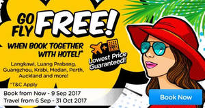 Featured image for Air Asia Go: Fly FREE when booked together with hotel! Book from 4 – 9 Sep 2017