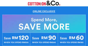 Featured image for (EXPIRED) Cotton On: RM60 to RM120 OFF ALL brands (inc Rubi, Typo, etc) online sale! From 28 – 29 Sep 2017