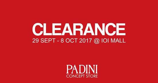 Featured image for Padini Concept Store clearance sale at IOI Mall Puchong! From 29 Sep - 8 Oct 2017