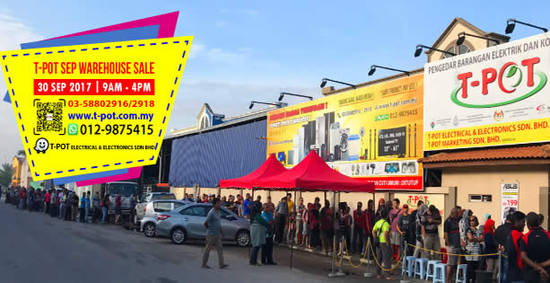 Featured image for T-Pot warehouse sale at Shah Alam on 30 Sep 2017
