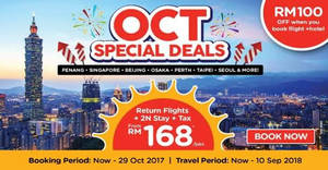 Featured image for Air Asia Go: Grab a 2N vacation from RM168/pax (Return flights + 2N stay + Tax)! Book from 23 Oct – 5 Nov 2017