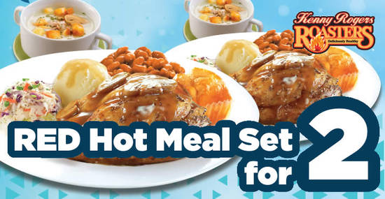 Featured image for Kenny Rogers ROASTERS: Red Hot Meal Set for two at only RM27 all-day! From 20 - 22 Dec 2017