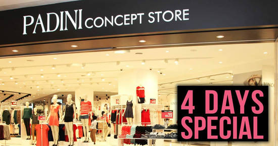Featured image for Padini 4-days special STOREWIDE sale at all Concept Store outlets! From 28 Apr - 1 May 2018