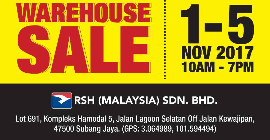 Featured image for Royal Sporting House warehouse sale is BACK! From 1 - 5 Nov 2017