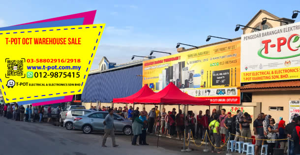 Featured image for T-Pot warehouse sale at Shah Alam on 28 Oct 2017