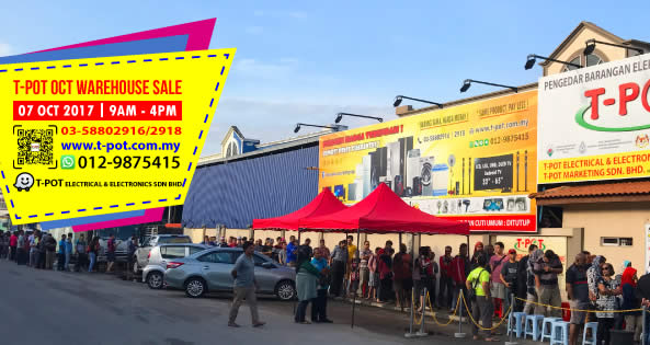 Featured image for T-Pot warehouse sale at Shah Alam on 7 Oct 2017
