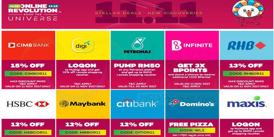 Featured image for Lazada Singles Day vouchers to save up to 15% OFF your purchase on 11 Nov 2017