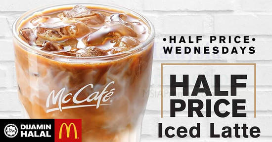 Featured image for McDonald's McCafe: 50% OFF Half-Price Wednesday is BACK nationwide! Valid on 29 Nov 2017