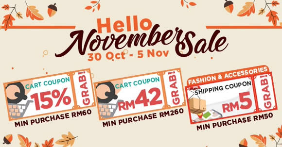 Featured image for Qoo10: Grab free 15% and RM42 cart coupons! Ends 5 Nov 2017