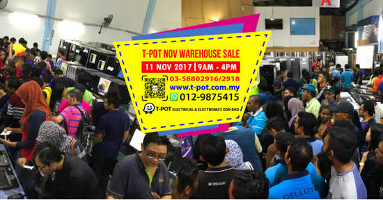 TPot warehouse sale feat 6 Nov 2017 TPot warehouse sale feat 6 Nov 2017