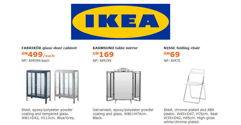 Featured image for IKEA: Enjoy savings of up to RM100 on selected items! Offers valid from 4 - 31 Dec 2017