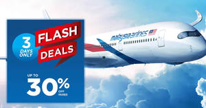 Featured image for (EXPIRED) Malaysia Airlines 3-day FLASH sale – up to 30% OFF fares! Book by 29 Jan 2018