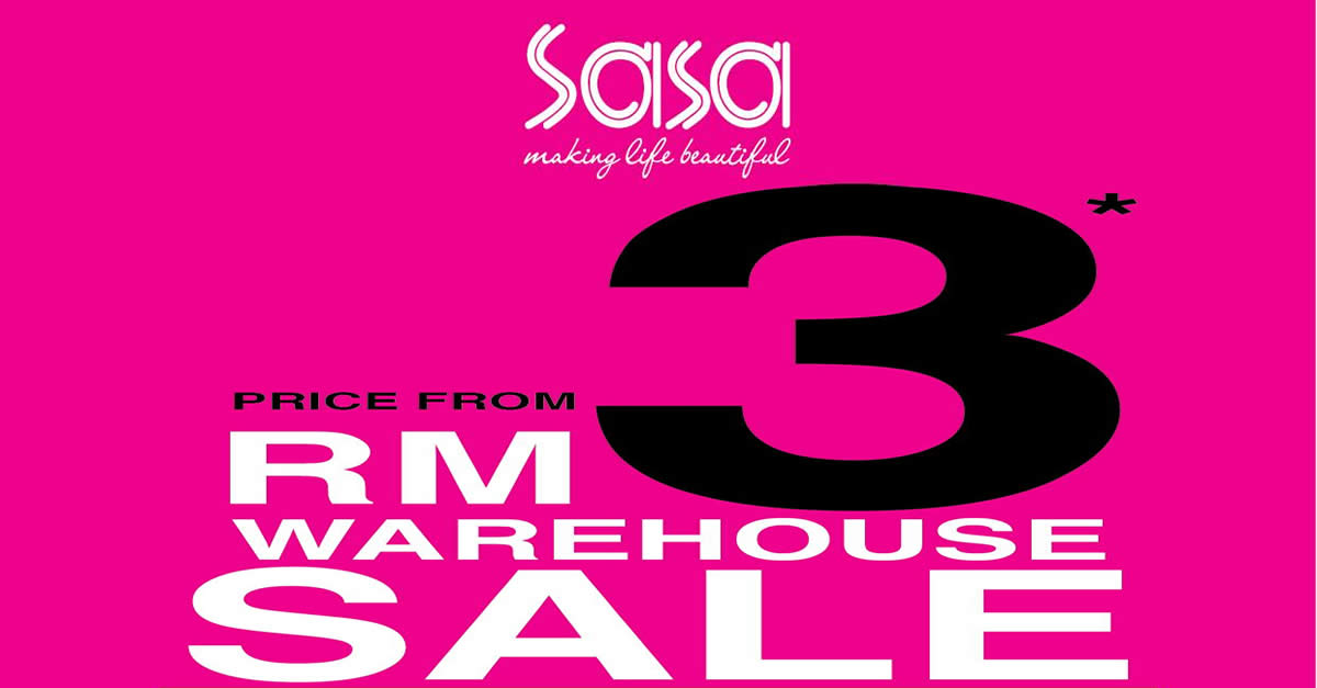 Featured image for Sasa: Clearance Sale - Price from RM3 Onwards at Prangin Mall! From 1 - 4 Feb 2018
