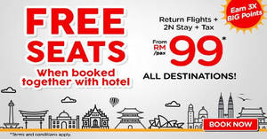 Featured image for Air Asia Go: Fly FREE when booked together with hotel! Book from 5 – 11 Mar 2018