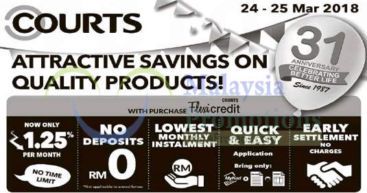 Featured image for Courts: Attractive savings on quality products! From 24 - 25 Mar 2018