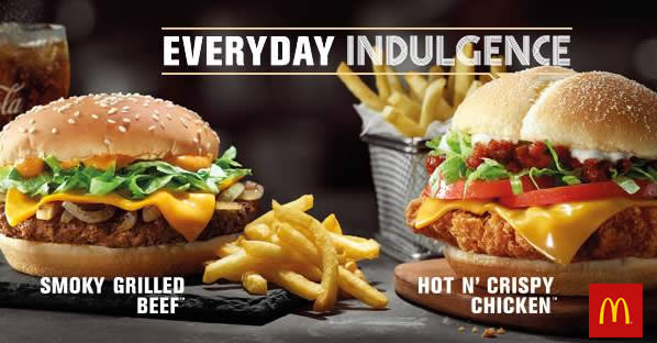Featured image for McDonald's: NEW Hot N' Cripsy Chicken And Smoky Grilled Beef burgers! From 26 Mar 2018