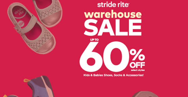 Featured image for Stride Rite: Up to 60% OFF warehouse sale at Summit Subang USJ from 11 - 15 Apr 2018