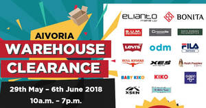 Featured image for (EXPIRED) Aivoria: Bonita, Elianto & Tiamo: Up to 90% off warehouse sale at Kuala Lumpur! Ends 6 Jun 2018