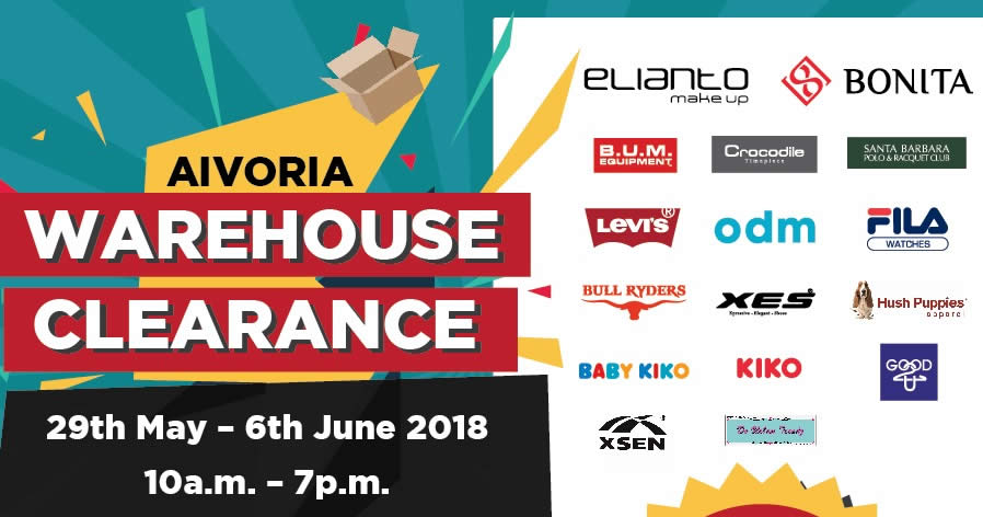Featured image for Aivoria: Bonita, Elianto & Tiamo: Up to 90% off warehouse sale at Kuala Lumpur! Ends 6 Jun 2018