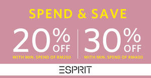 Featured image for Esprit: Save 20% to 30% off storewide online promo (incl sale items)! Ends 16 May 2018
